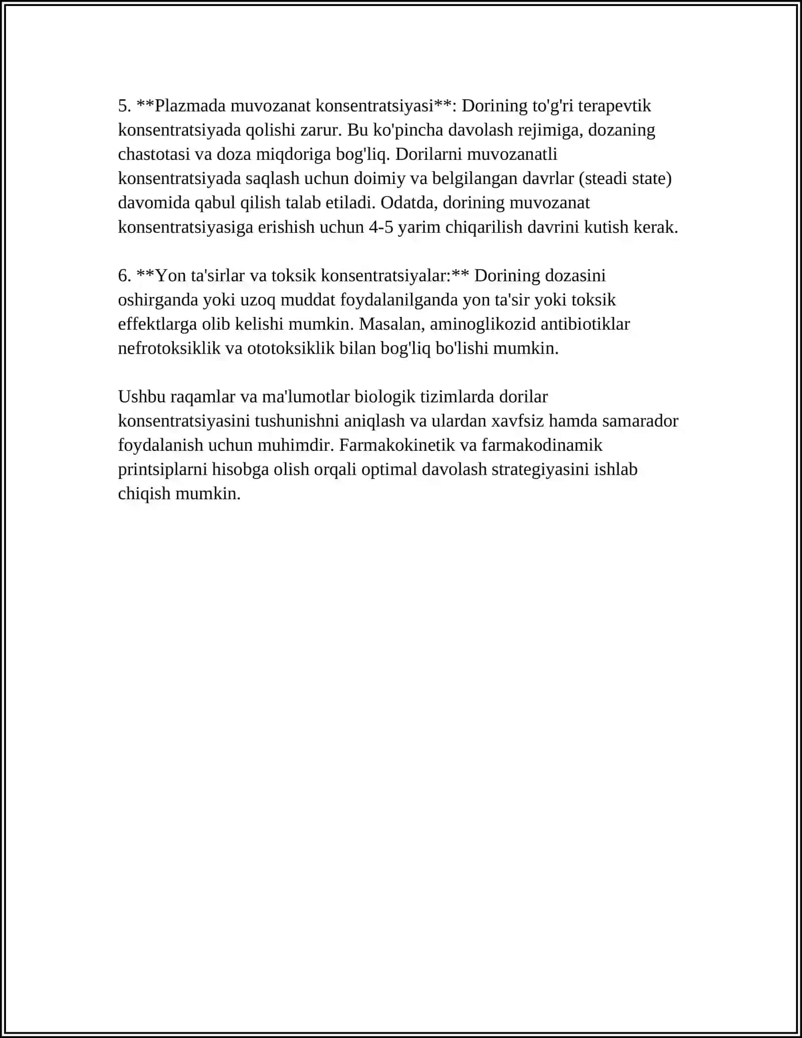 ORGANIZMDAGI DORI KONSENTRATSIYASINI MODELLASHTIRISHDA INTEGRAL HISOB TADBIQLARI 4
