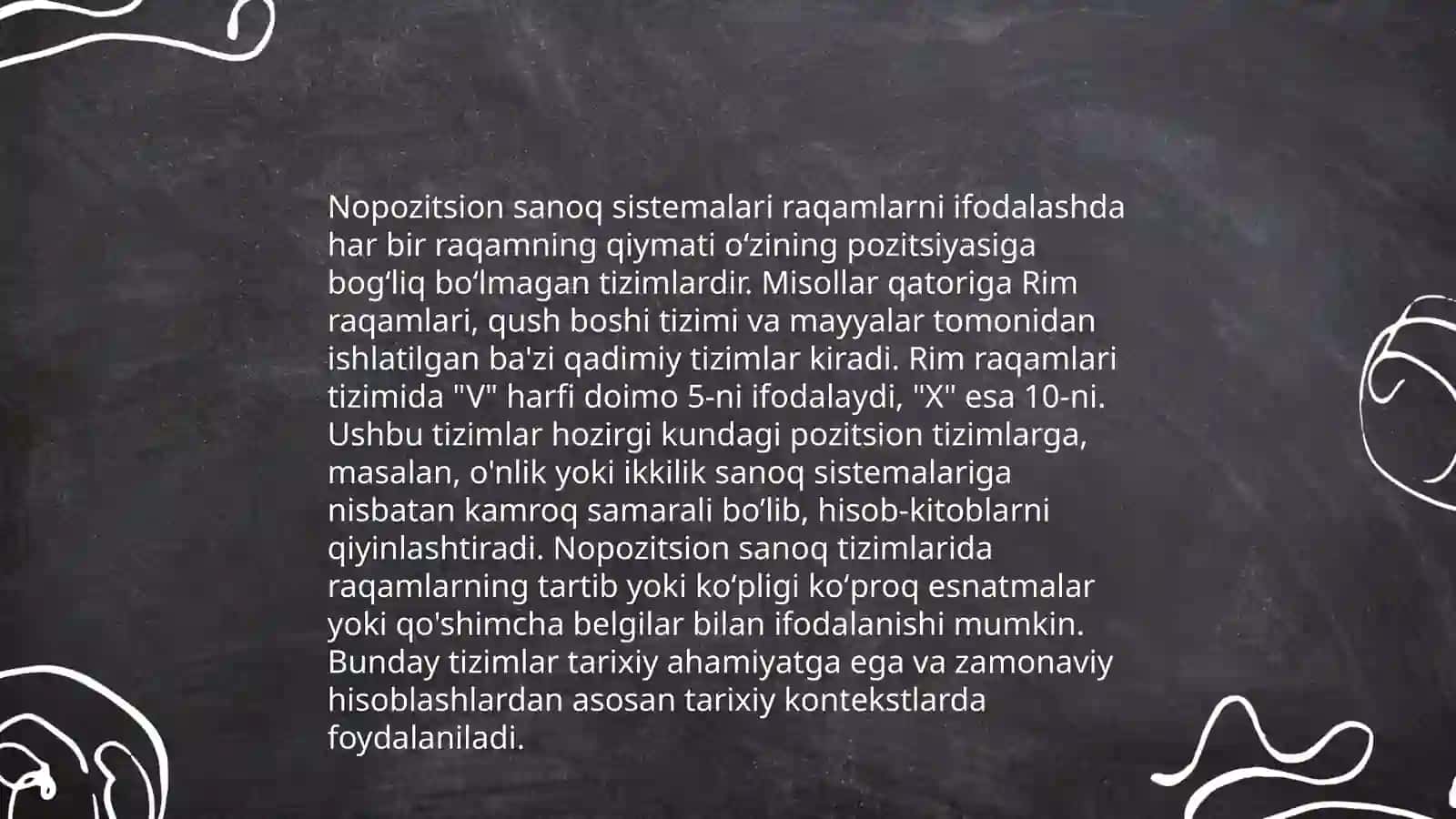 Pozitsion va nopozitsion sanoq sistemalari 4