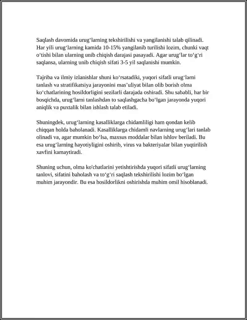 OLMA KOʻCHATLARINI YETISHTIRISH TEXNOLOGIYASI 4