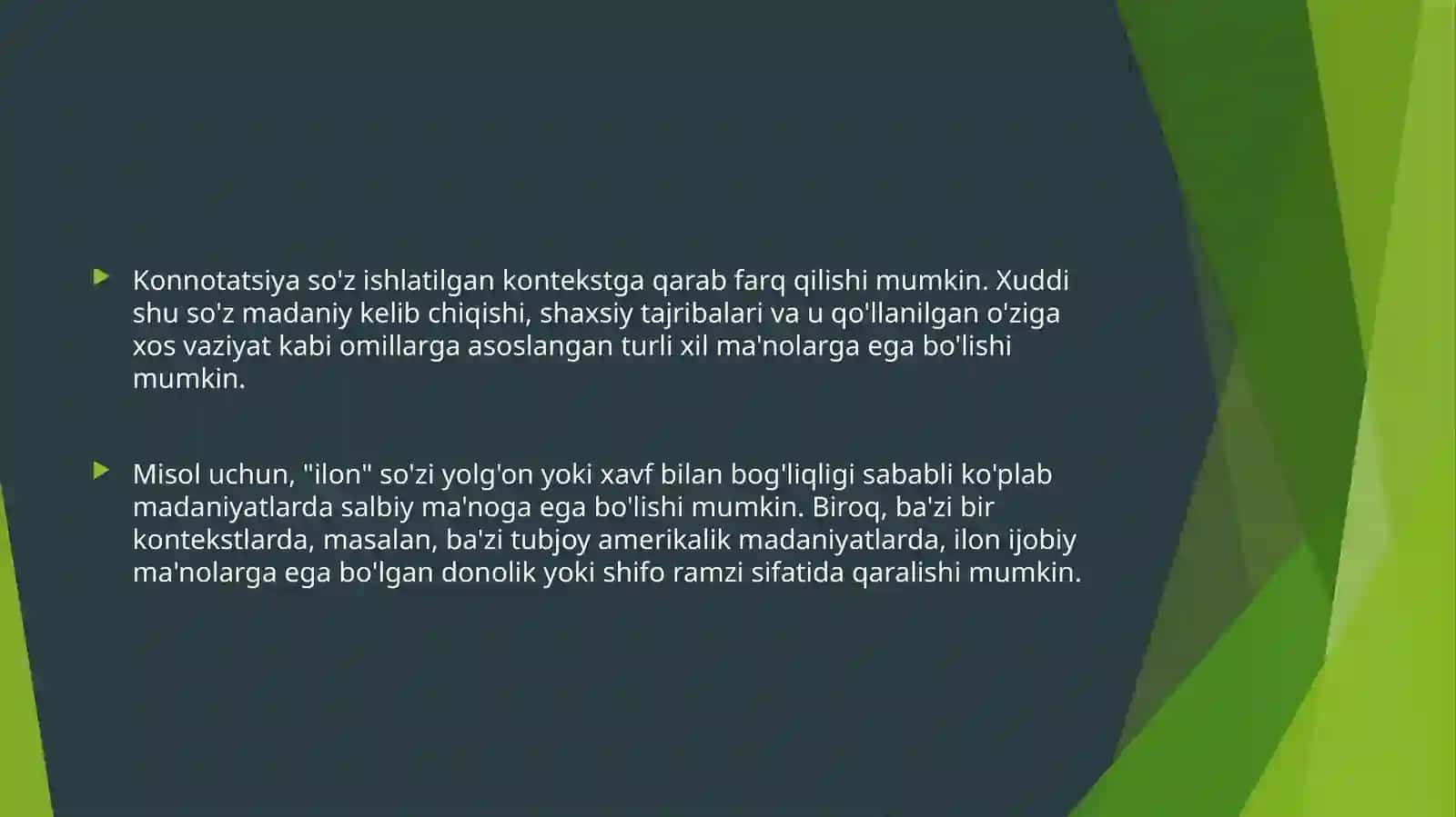 PPT O‘zbek va arab tillarida konnotatsiyaning ifodalanishi 4