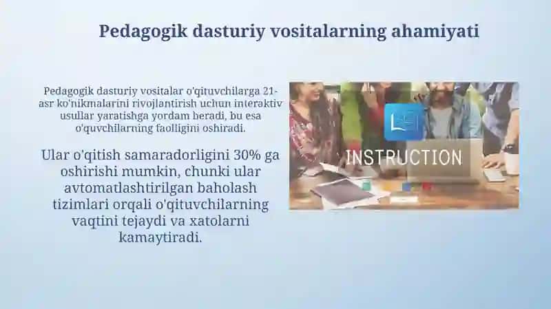Pedagogik dasturiy vositalar bo‘yicha tezis yoki maqolalar chiqarish 4
