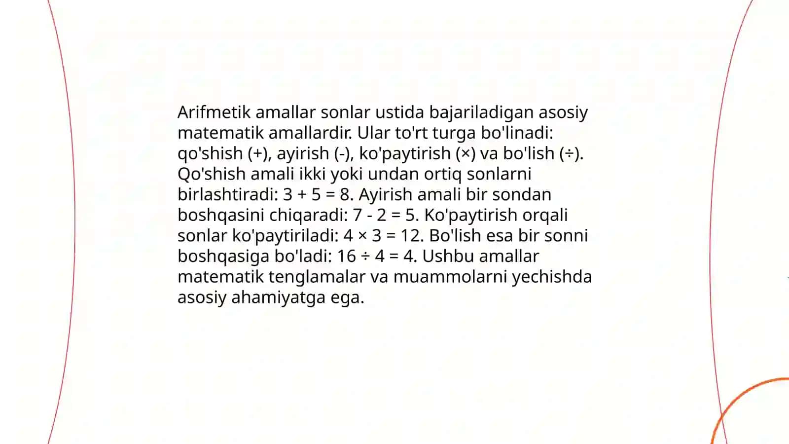 3 - sinf oʻquvchilari uchun matematik kecha senariysi 4