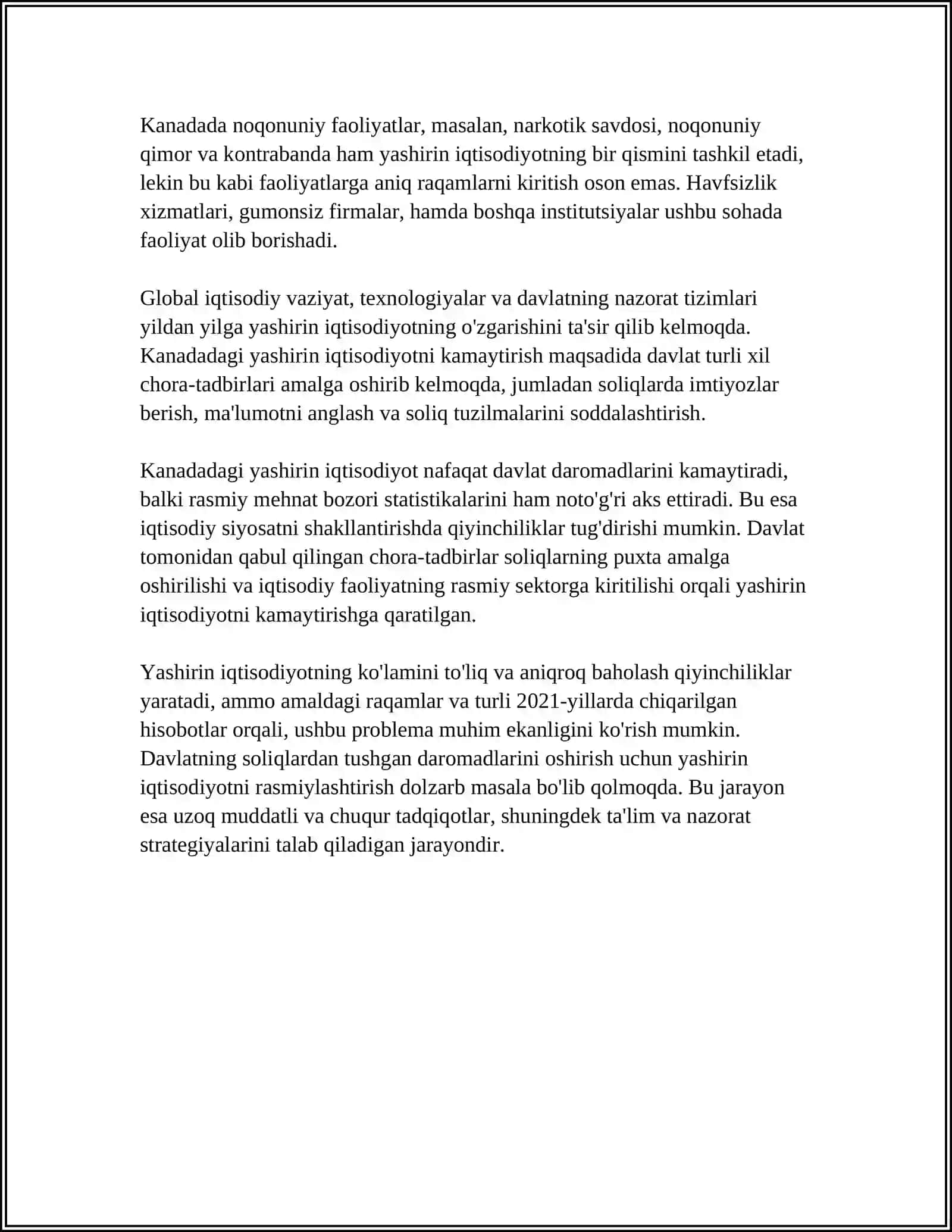 KANADA DAVLATINING XUFYONA IQTISODIYOTI HAQIDA 4
