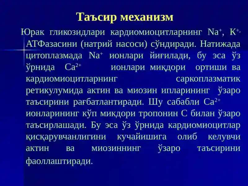 ТАРКИБИДА ЮРАК ГЛИКОЗИДЛАРИ МАВЖУД ДОРИВОР   ЎСИМЛИКЛАР 4