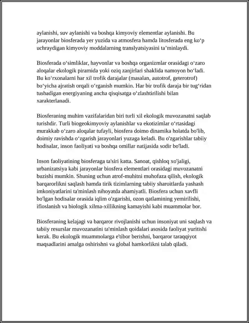 BIOSFERA HAQIDA UMUMIY MA'LUMOT 4