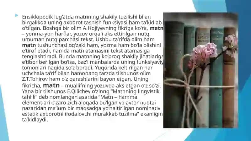 Matn haqida umumiy ma’lumot 4