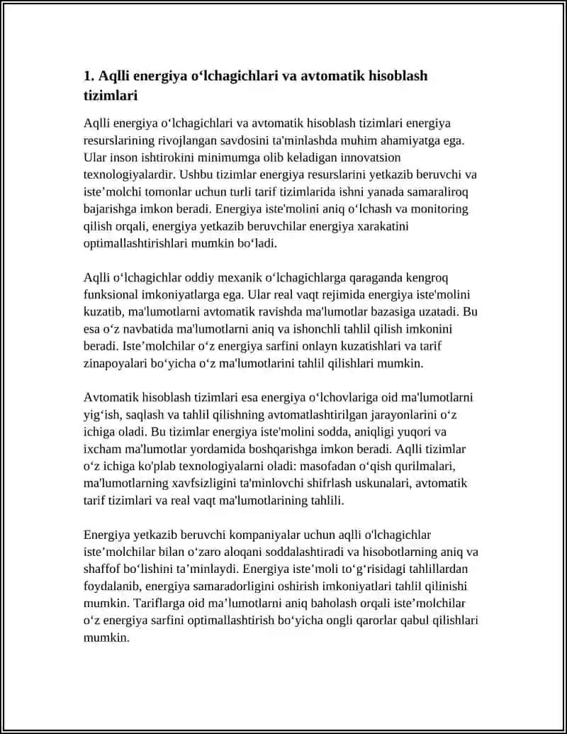 Aqlli energiya o‘lchagichlari va avtomatik hisoblash tizimlari 4