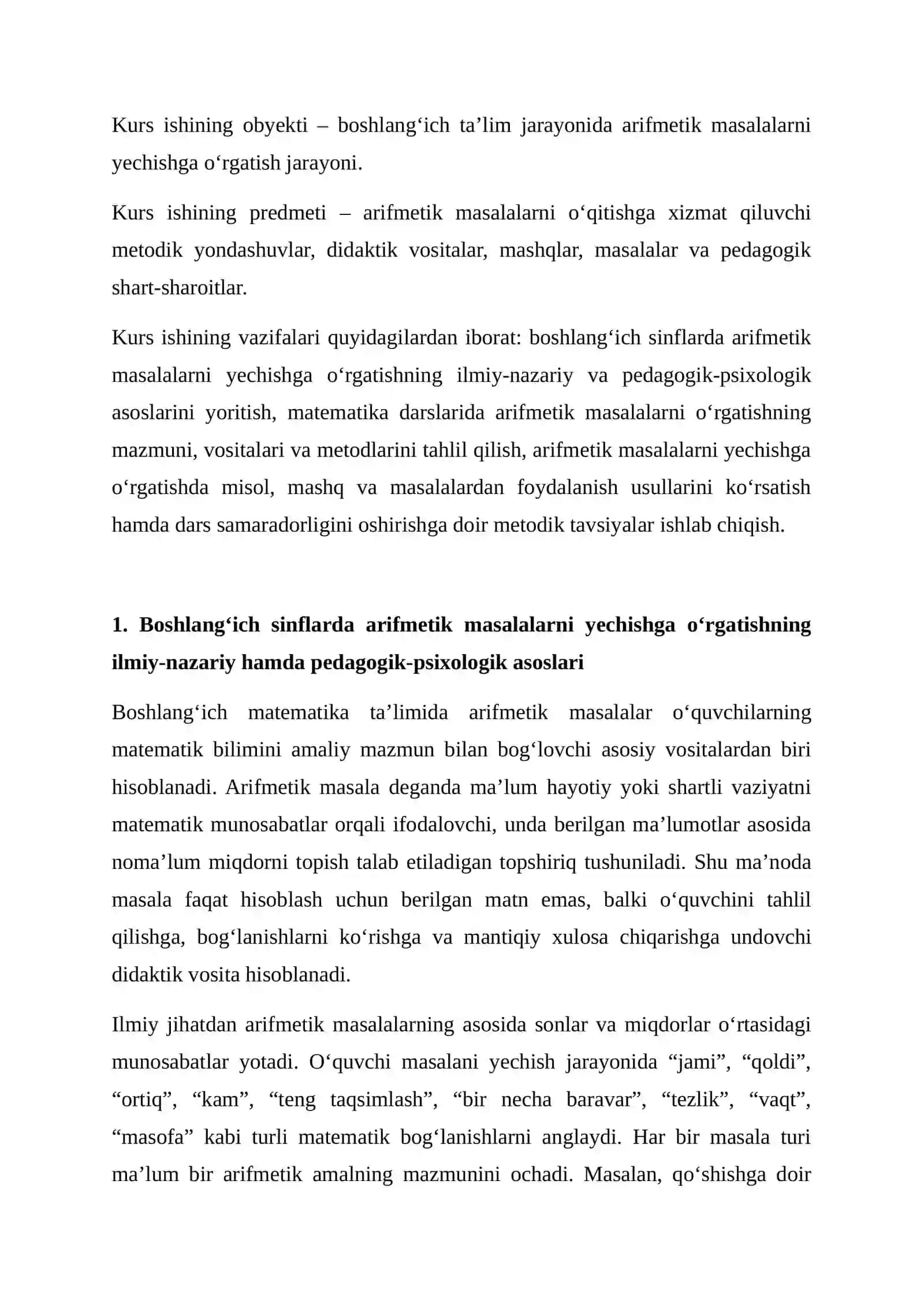 Boshlang‘ich sinflarda arifmetik masalarni yechishga o‘rgatish metodikasi 4