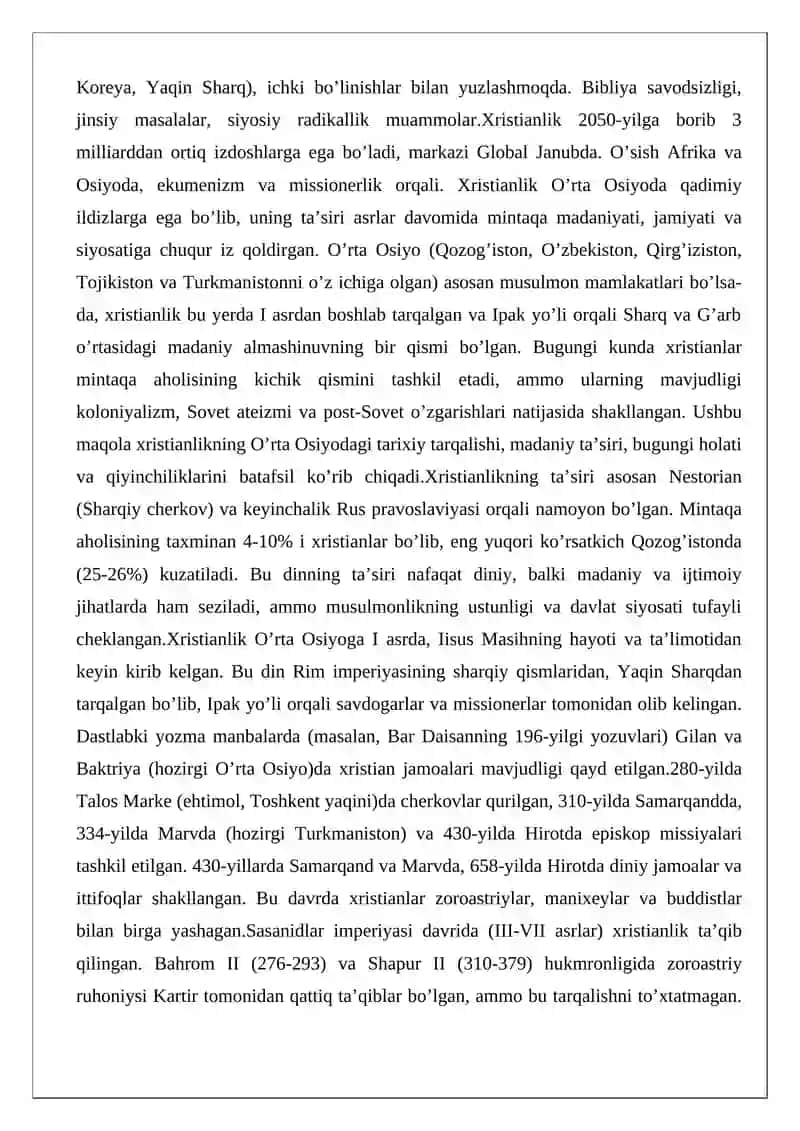 Xristianlikning jahon dini sifatidagi maqomi 4