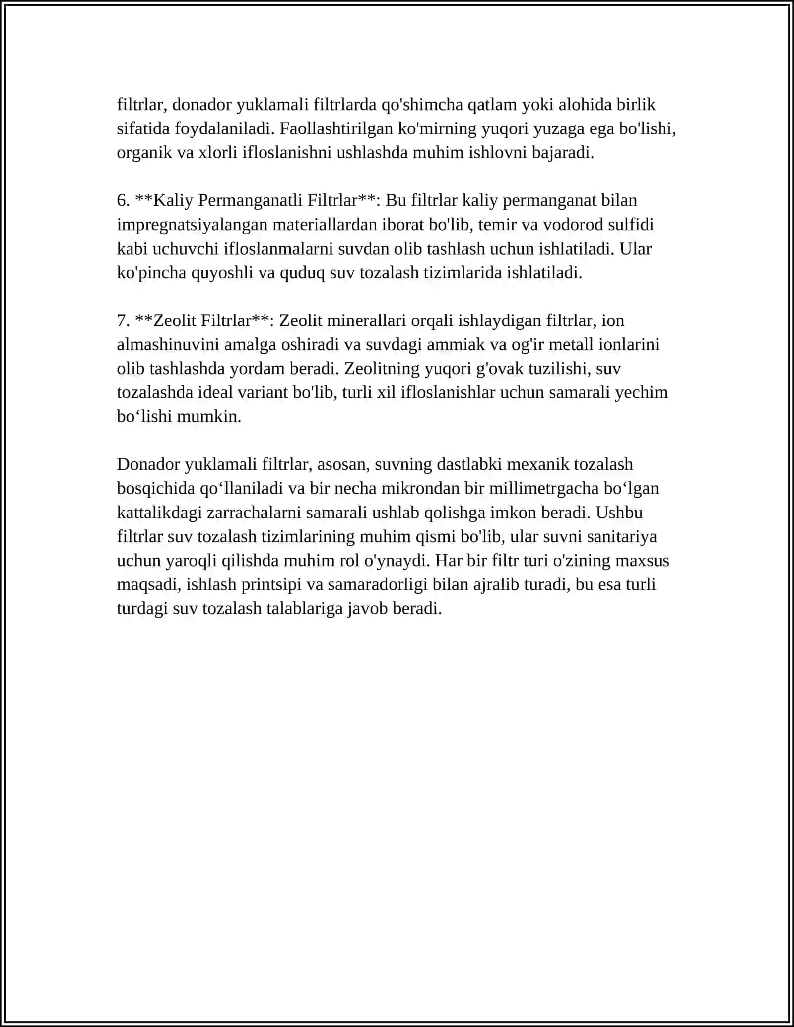 DONADOR YUKLAMALI ZO’RIQMALI VERTIKAL FILTR HISOBI 4