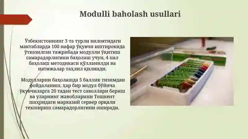 Biologiya darslarida modulli ta'lim texnologiyalaridan foydalanish uslublari 4