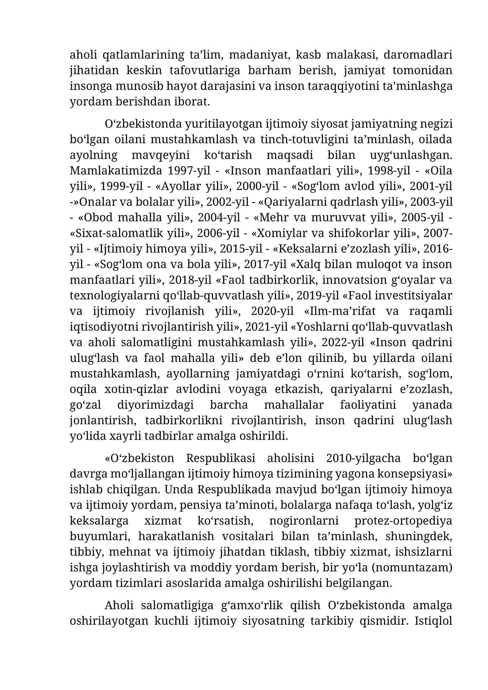 O‘zbekiston Respublikasidagi ijtimoiy o‘zgarishlar 4