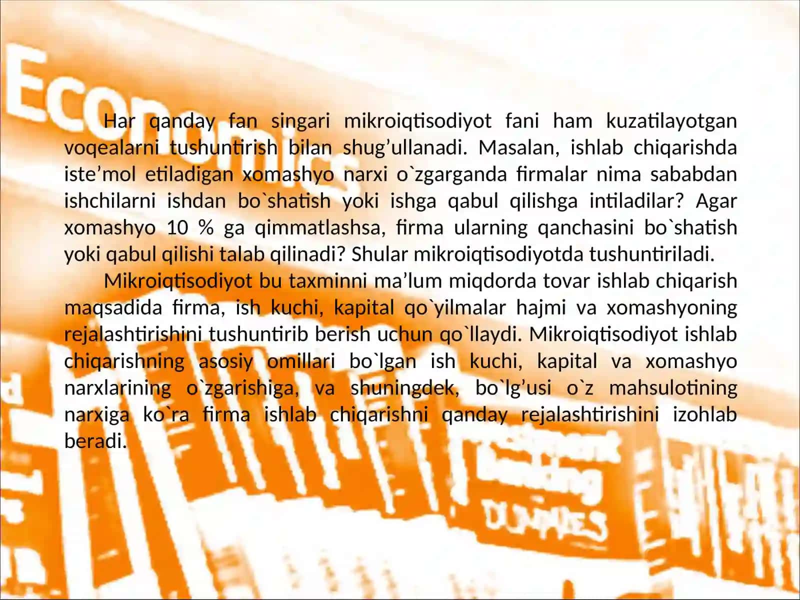 MIKROIQTISODIYOT FANIGA KIRISH 4