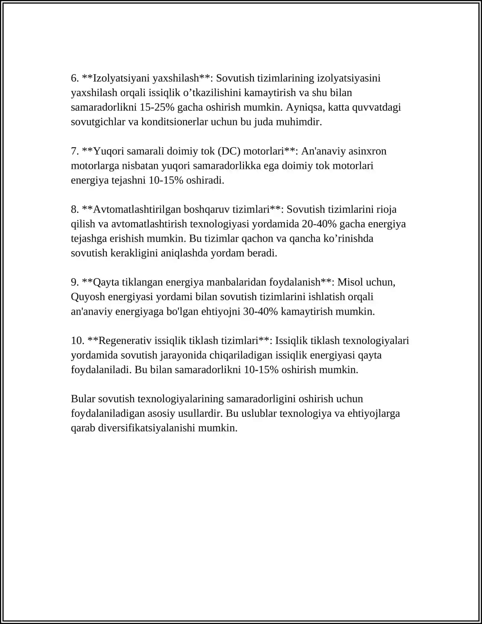 KATTA IT INFRATUZILMALARINING TERMODINAMIK SAMARADORLIGINI OSHIRISH UCHUN FOYDALANILADIGAN SOVUTISH TEXNIKASI VA ENERGIYANI QAYTA TIKLASH TIZIMLARI 4