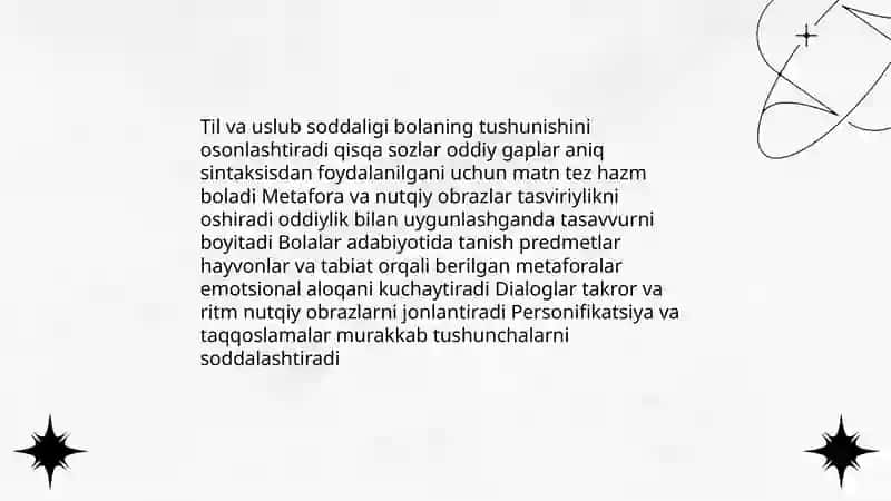 Chet el bolalar adabiyoti namoyondalari ijodining o'ziga xos xususiyatlari va yetakchi tamoyillari 4
