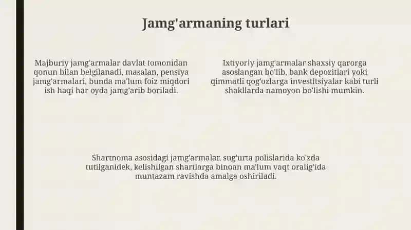 Jamgʻarma va uning hajmiga ta’sir etuvchi omillar 4
