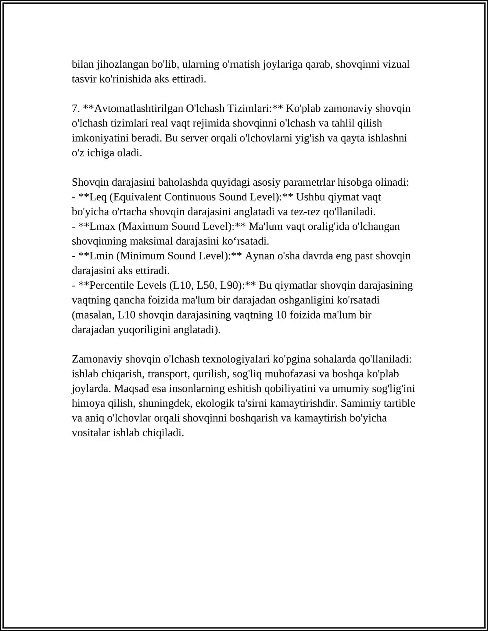 Shovqin O'lchagich (Sound Level Meter) 4