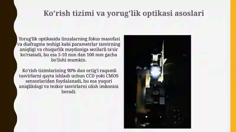 Ko'rish tizimi va yorug'lik optikasi 4