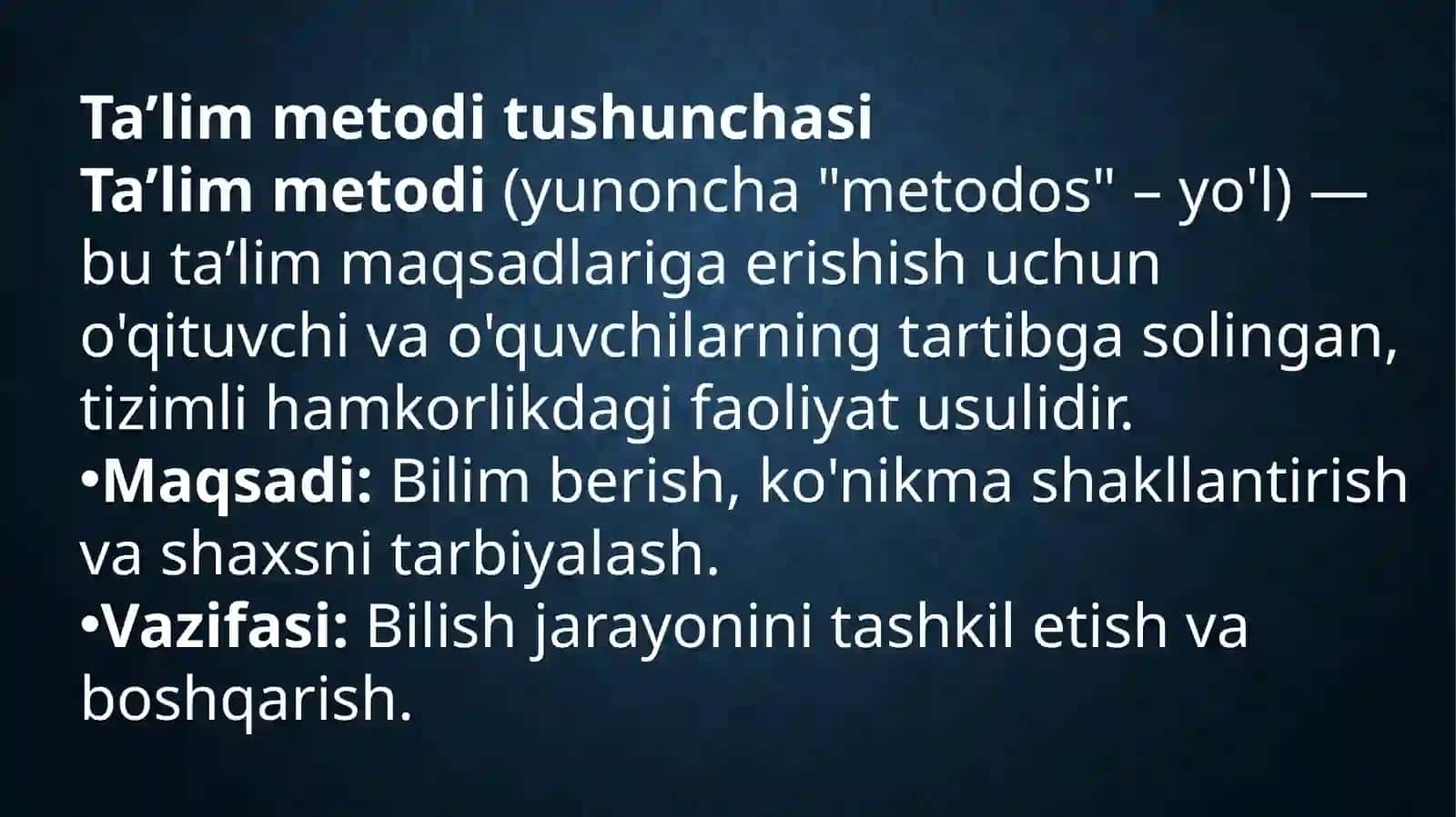 TA’LIM METODLARI VA VASITALARI: NAZARIY TAHLIL VA AMALIY TADBIR 4