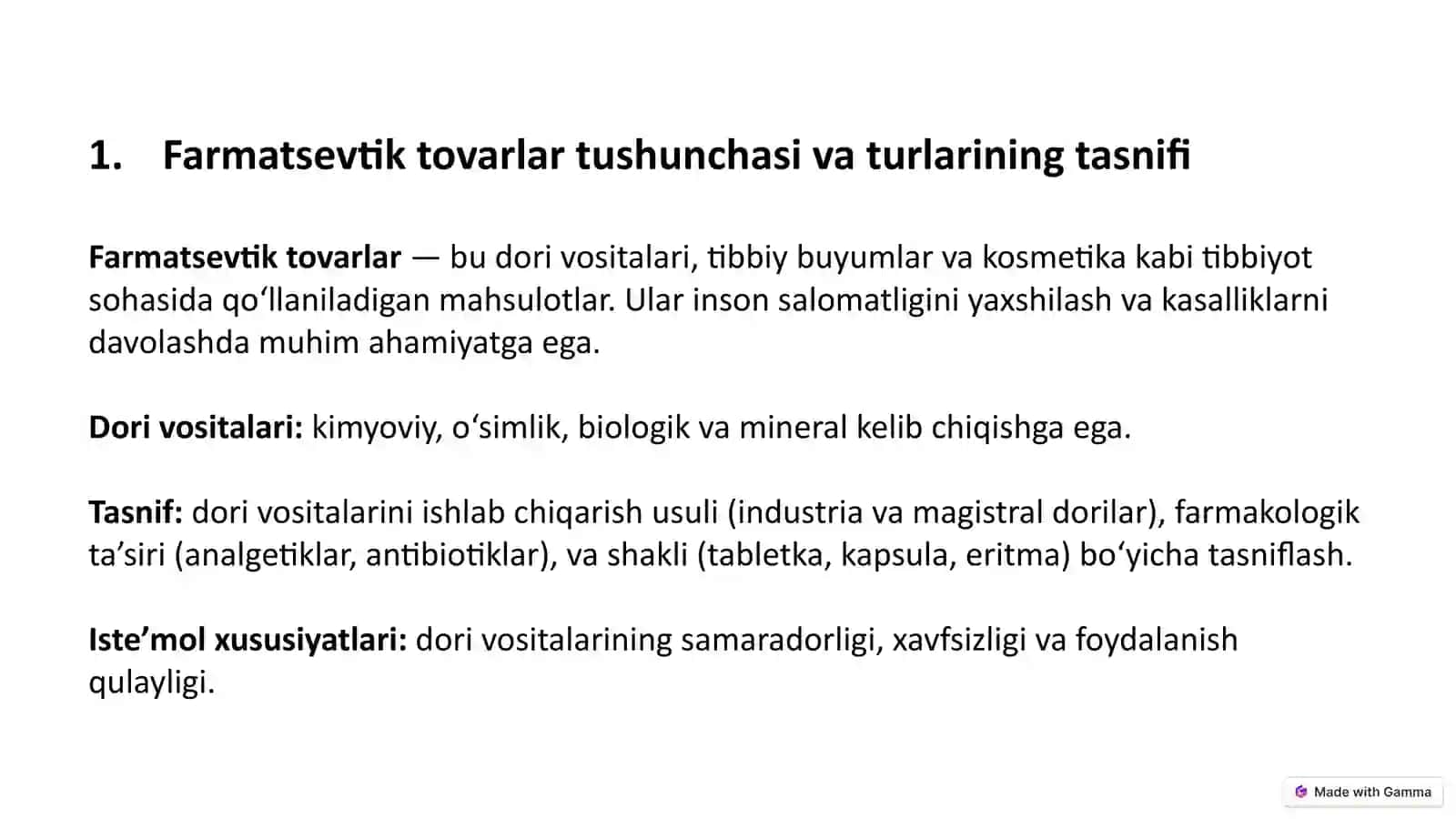Tovarshunoslik jarayonida farmatsevtik tovarlar standartlari va ularning ahamiyati 4