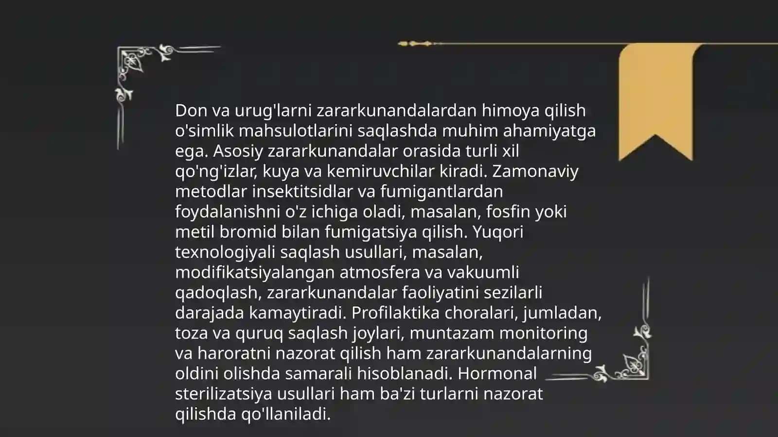 Don va urug'larni saqlash davomida boradigan jarayonlar 4