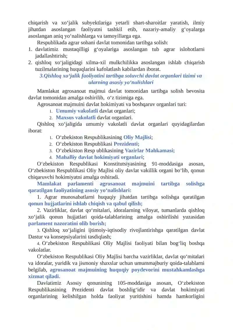 Qishloq xo‘jalik faoliyatini davlat tomonidan tartibga solish 4