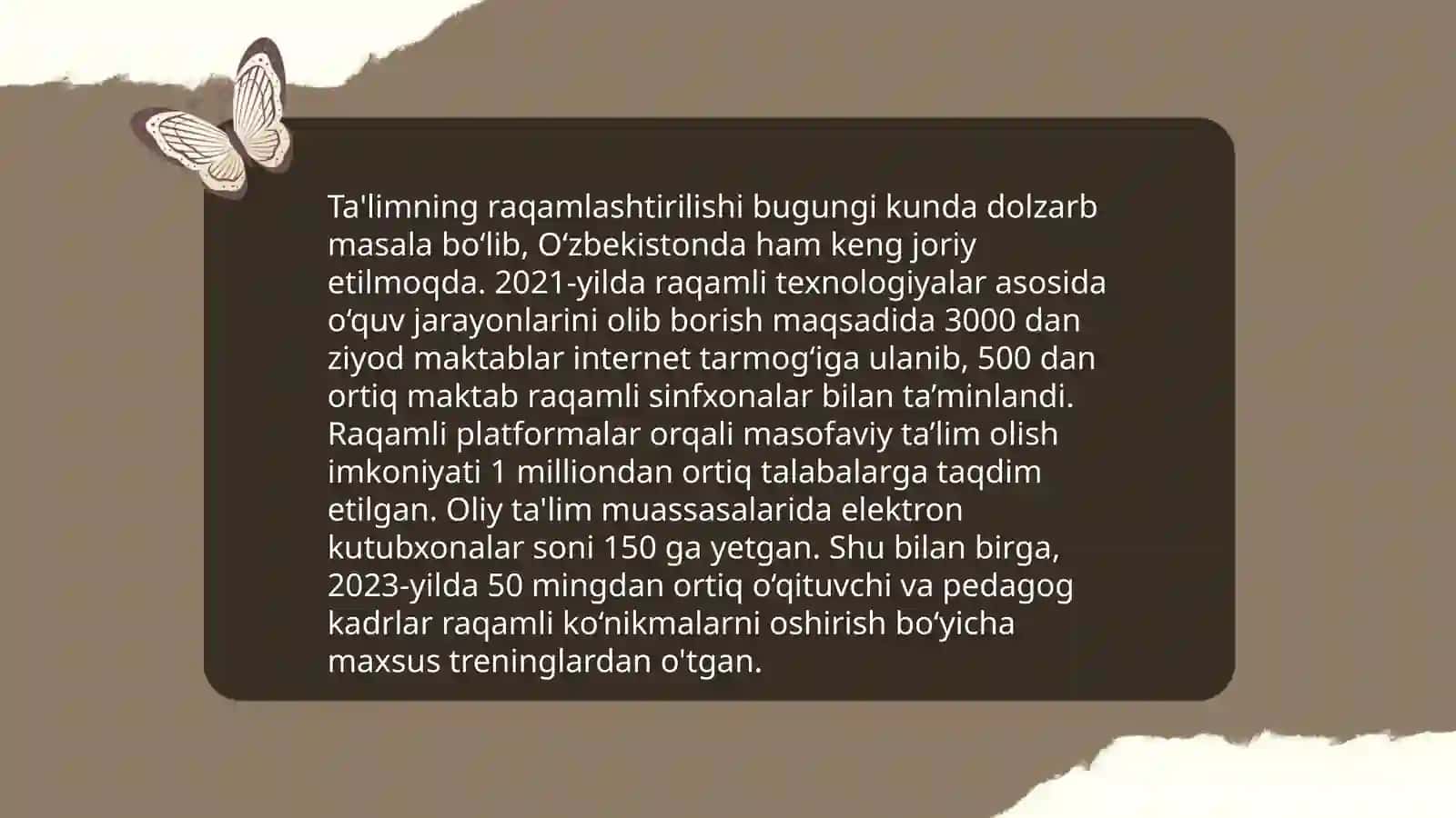 Özbekistonda mustaqillik yillarida ta'lim sohasida amalga oshirilgan innovatsiyalar va ularning natijalari. Shaxsga yönaltirilgan ta'lim texnologiyalari 4