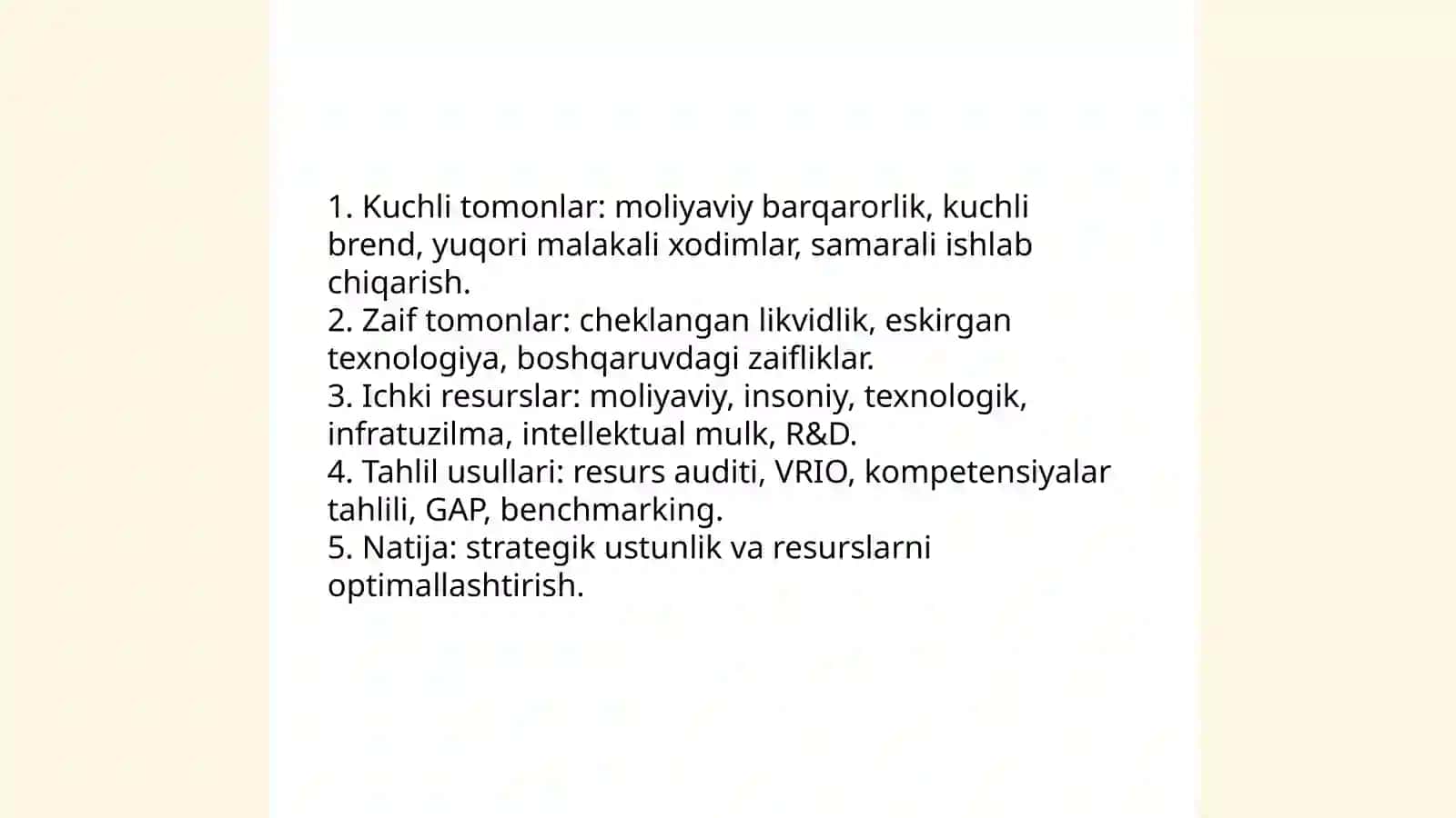 PESTEL (makroatrof muhit) tahlili va strategiyaga ta'siri 4