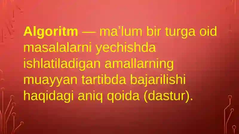 ALGORITM O’ZI NIMA? 4