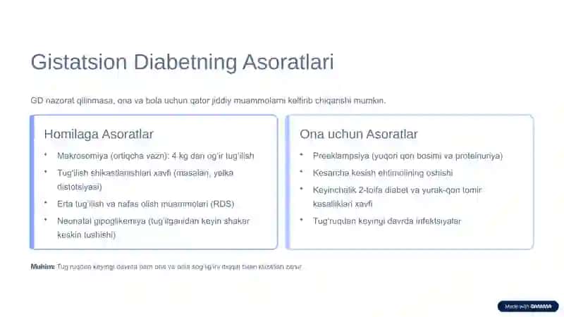 Endokrinologiya va Gistatsion Diabet: Homiladorlikda Shakar Kasalligi 4