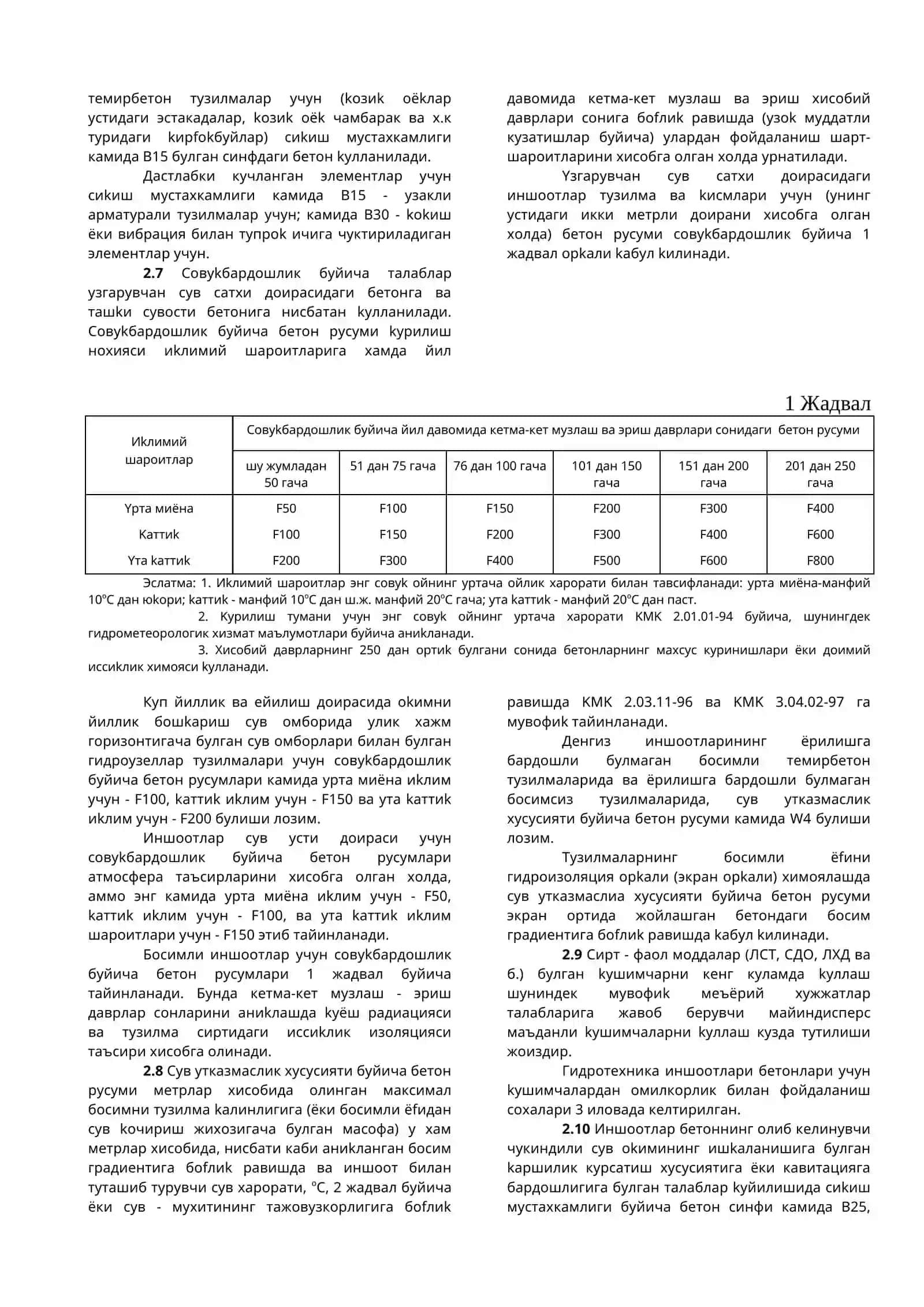 Гидротехника иншоотлари бетон ва темир бетон тузилмалари 4