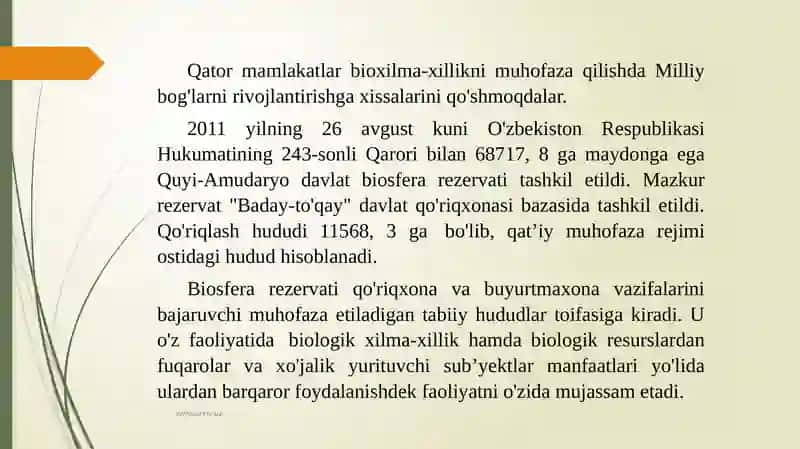 Mamlakatimiz milliy bog'lari va qo'riqxonalar 4