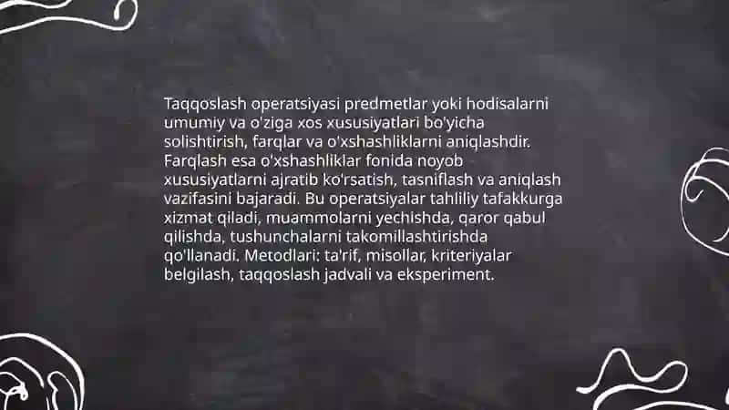 Tafakkur operatsiyalari, tafakkur shakllari turlari 4