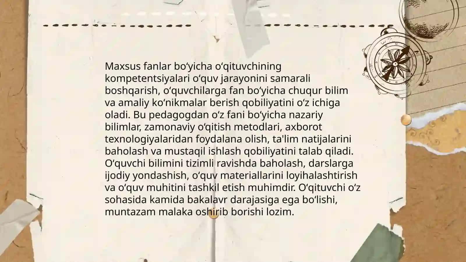 Maxsus fanlarni oʻqitish metodikasiga kirish 4