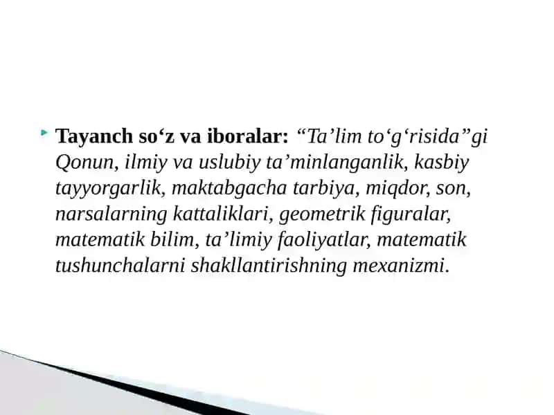 MAKTABGACHA YOSHDAGI BOLALARNING MATEMATIK RIVOJLANISHINING NAZARIY ASOSLARI 4