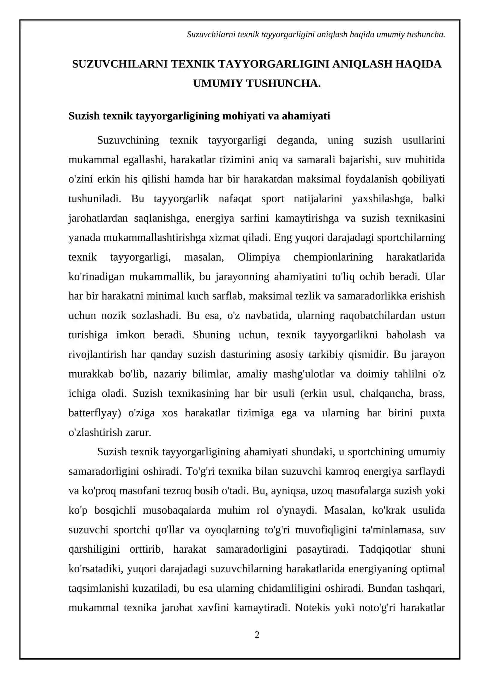 Suzuvchilarni texnik tayyorgarligini aniqlash 4
