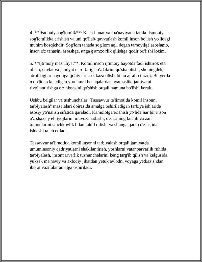 TASSAVUR TA'LIMOTIDA KOMIL INSONNI TARBIYALASH MASALALARI 4