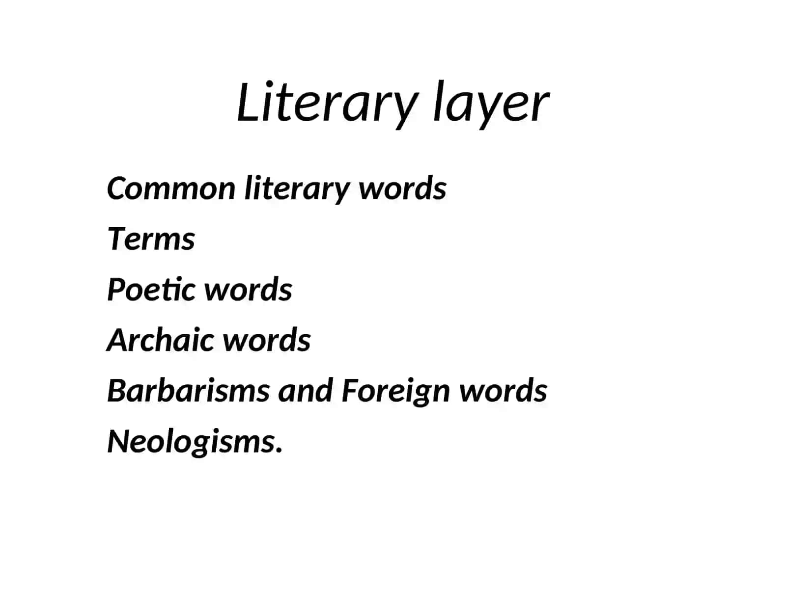 Stylistic differentiation of the English vocabulary 4