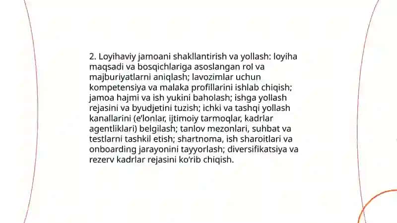 Loyihaning inson resurslarini boshqarish 4