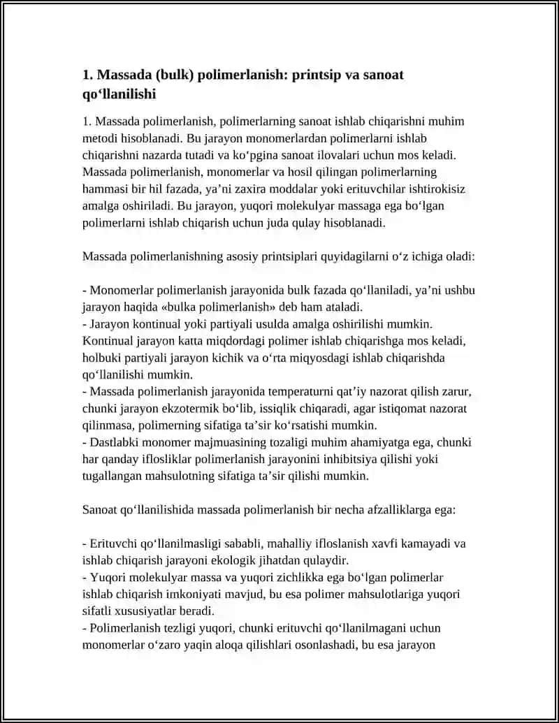 POLIMERLARNI SANOATDA OLISH USULLARI 4