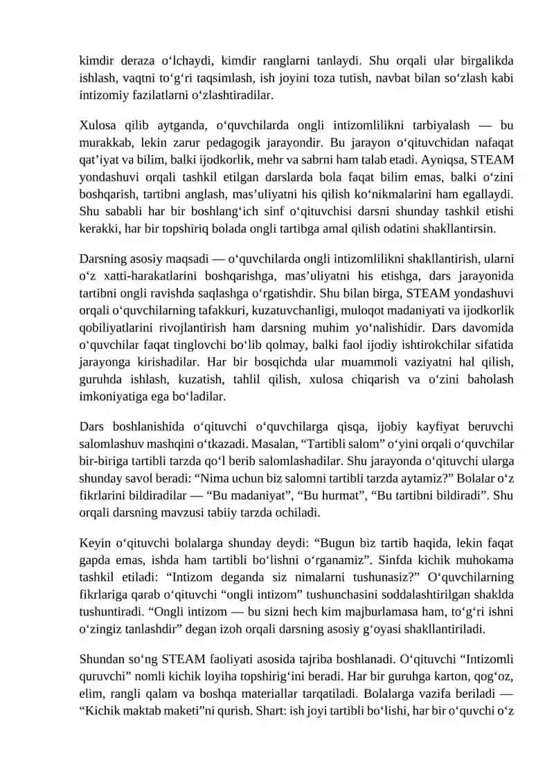 O‘quvchilarda ongli intizomlilikni tarbiyalash 4