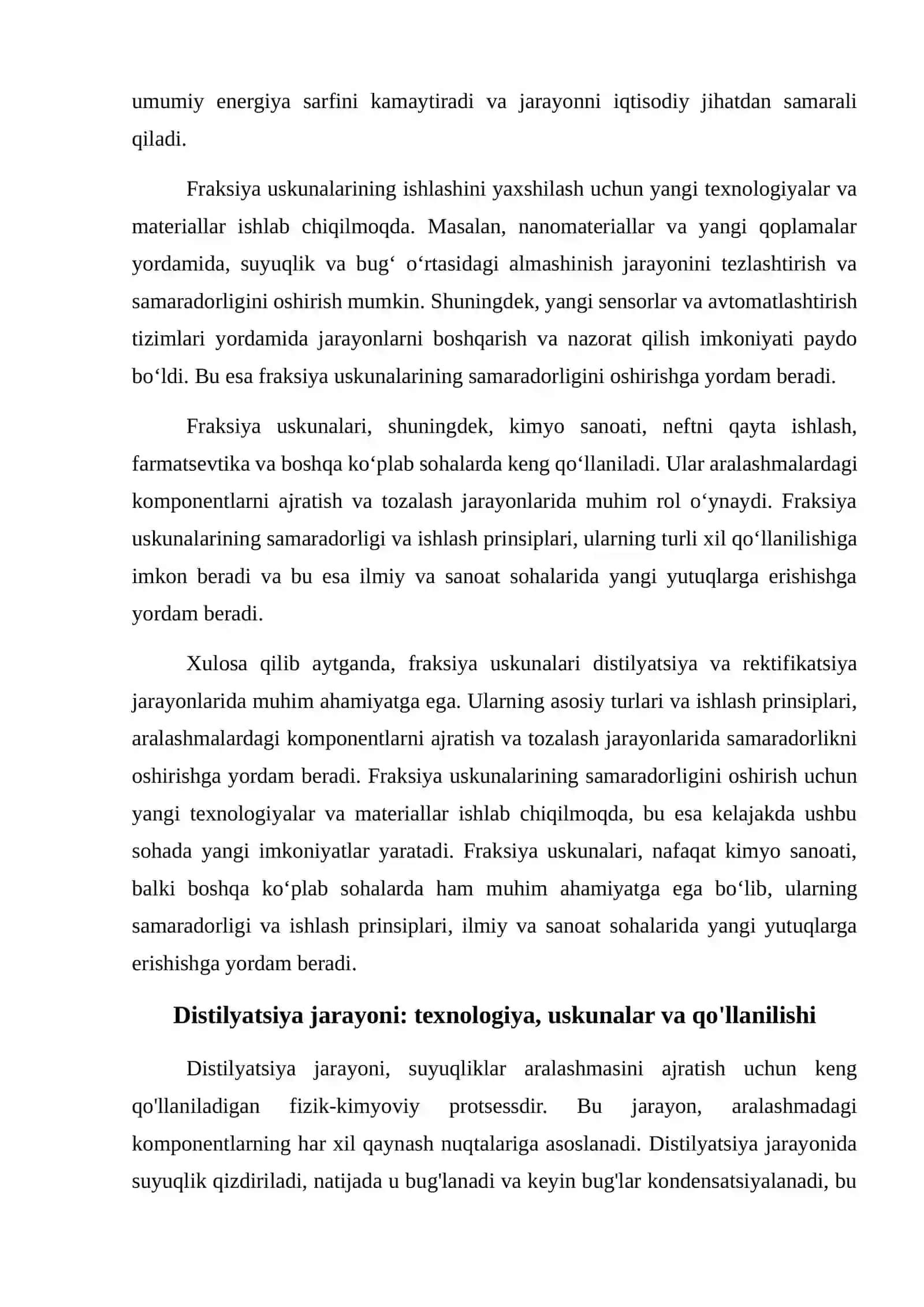 Fraksiya uskunalari  distilyatsiya va rektifikatsiya qurilmalari 4