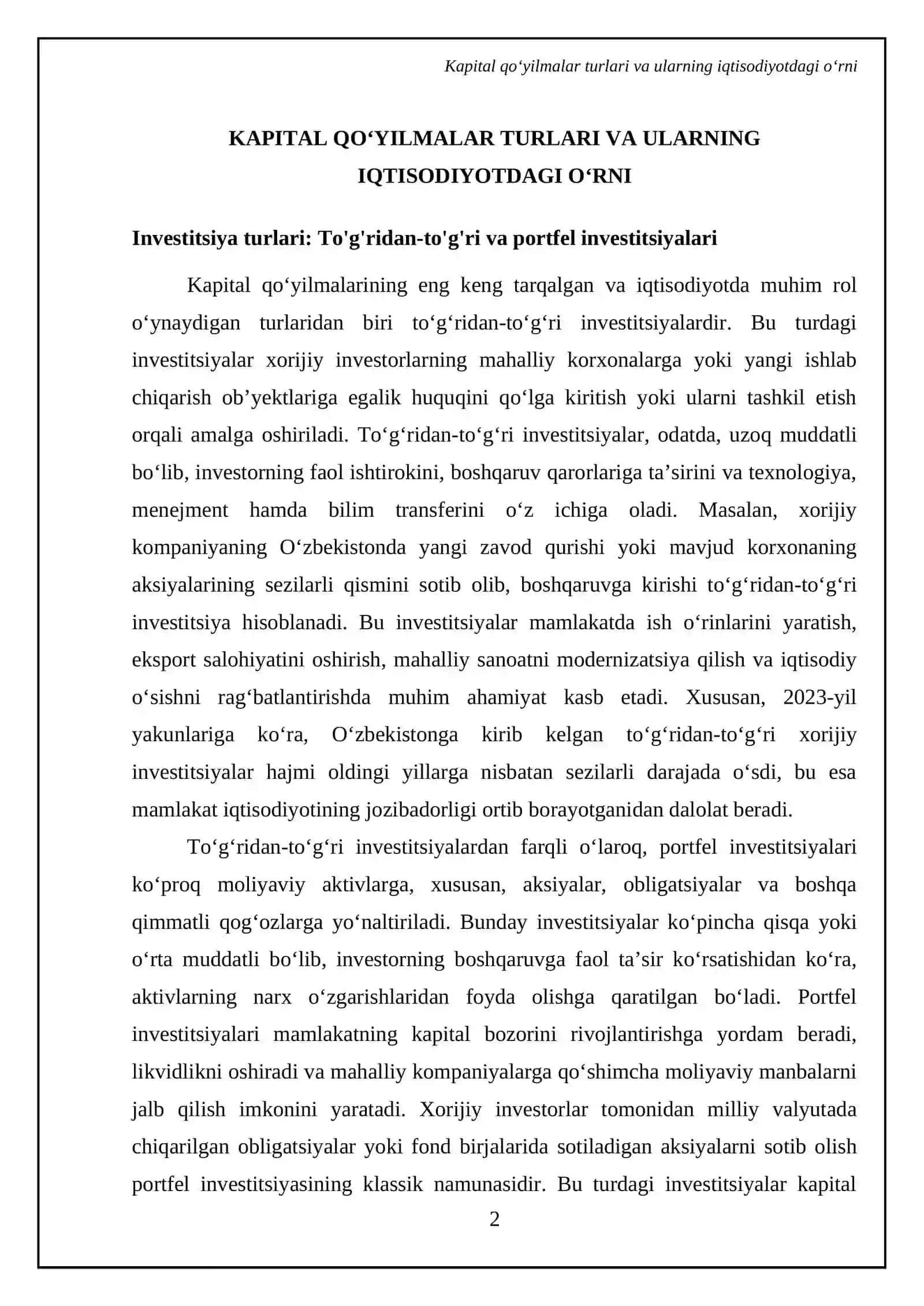 Kapital qoʻyilmalar va kapital bozori 4