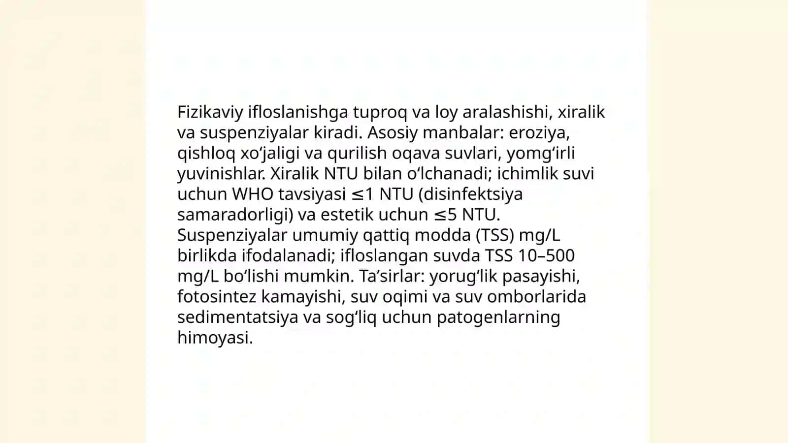 Suvning begona moddalar bilan ifloslanishi 4
