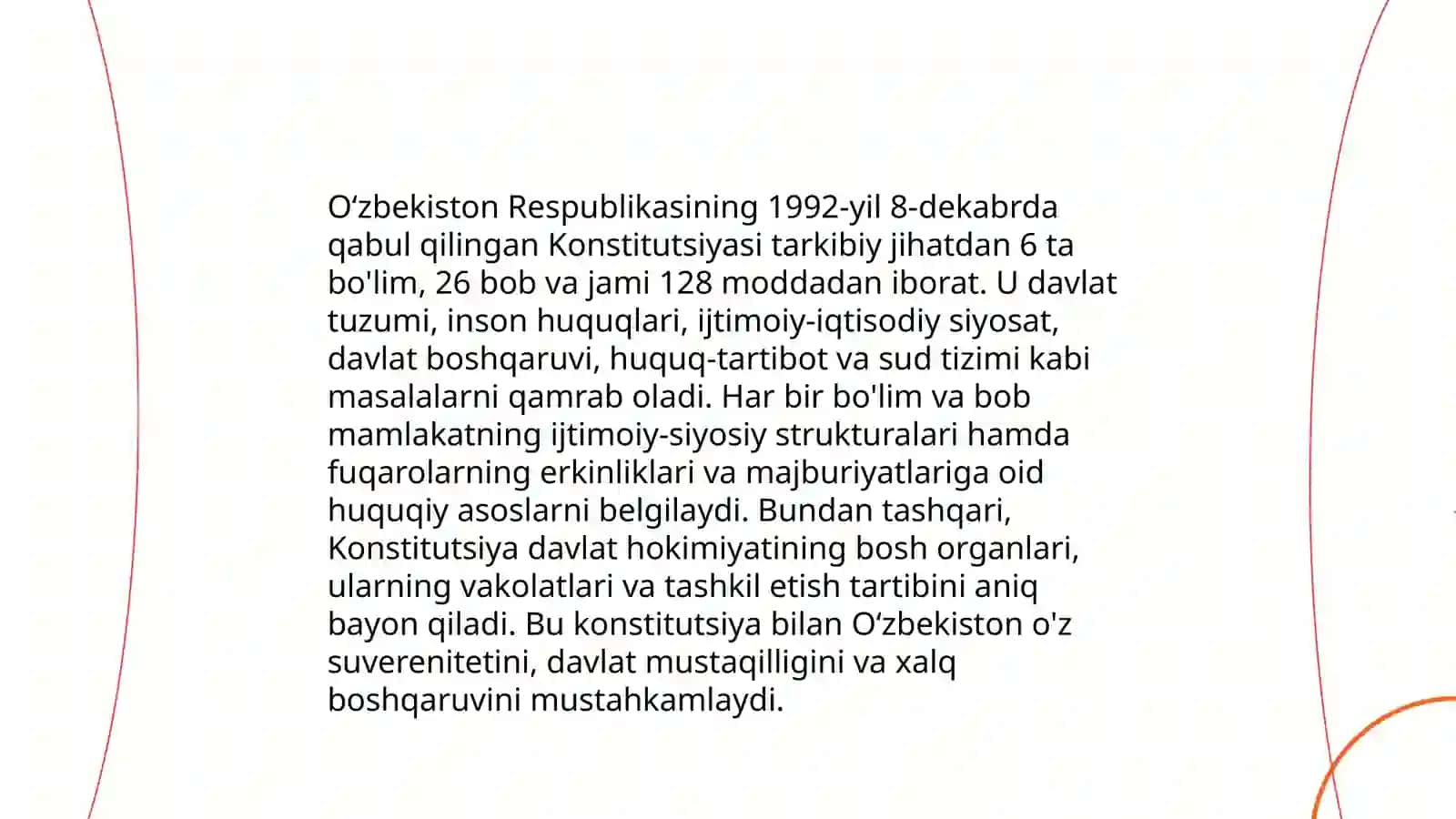 Yangi tahrirdagi Oʻzbekiston Respublikasi Konstitutsiyasining qabul qilinishi 4