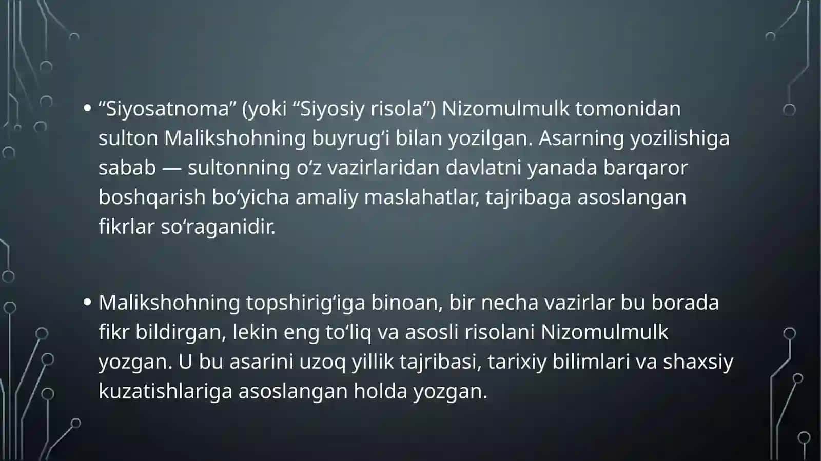 nizomulkning“siyosatnoma”asaribo’yichajamiyatboshqaruvigaoidg’oyalarnitahliletish 4