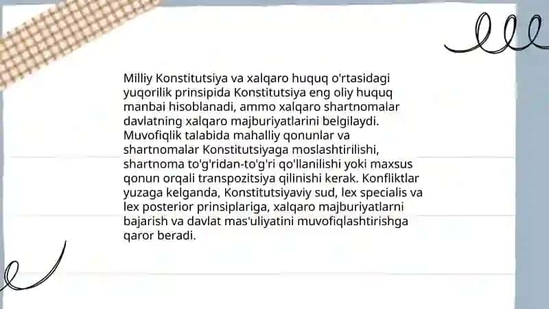 Milliy huquq normalarining mazmuni va qo'llanilishiga halqaro huquq normalarining ta'siri 4