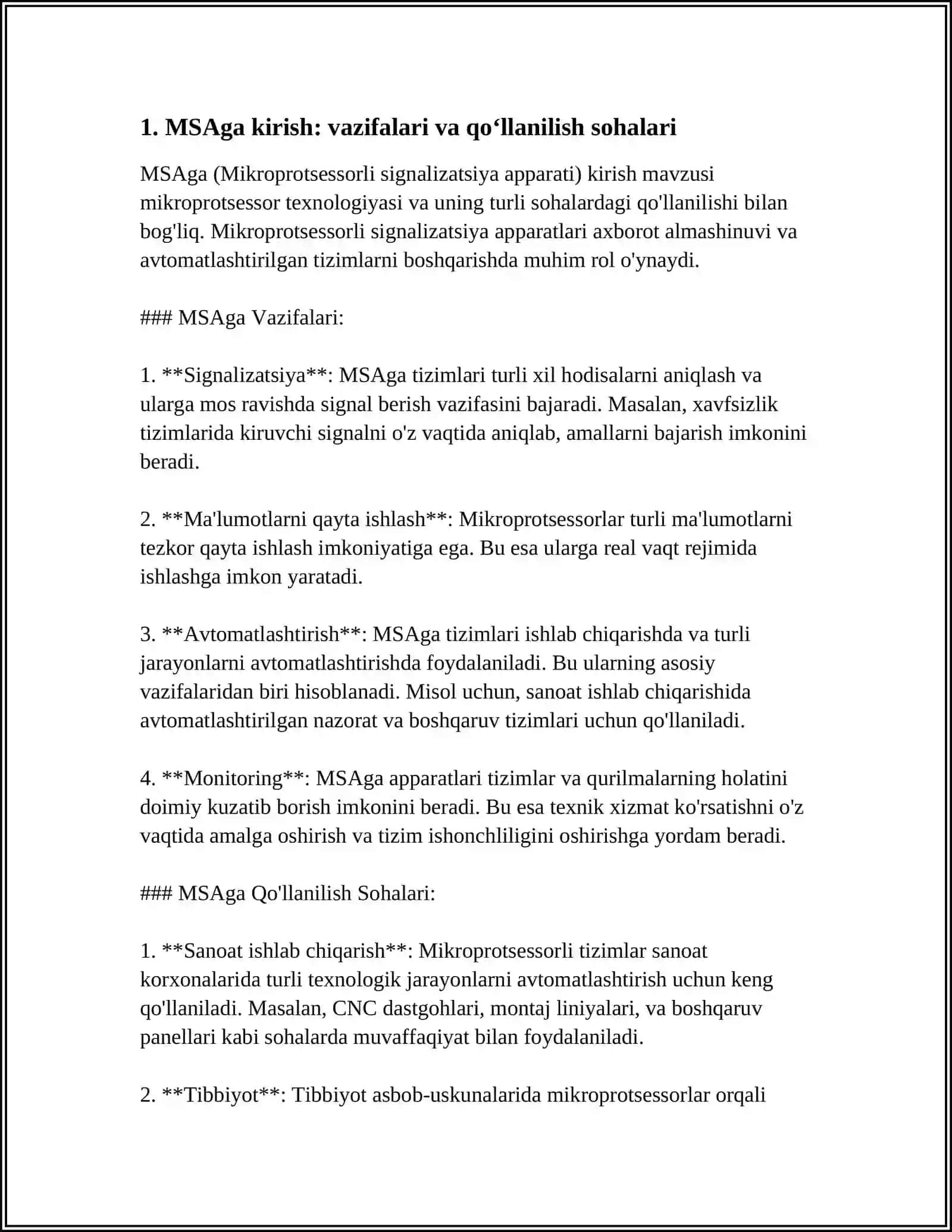 MULTIPLE SEQUENCE ALIGNMENT(MSA) USULLARI VA DASTURLARI: CLUSTALW OMEGA,MAFFT KABI DASTURLAR YORDAMIDA KOʻP QATORLI SEKVENS MOSLASHTIRISHNI OʻRGANISH 4