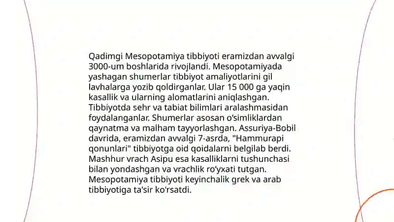 Qadimgi sharq mamlakatlarida davolash usullari 4