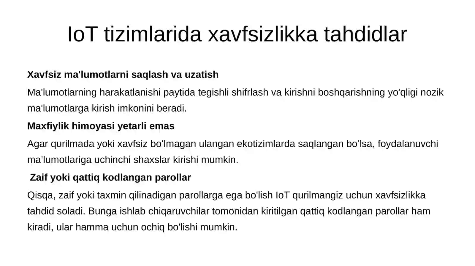 IOT(Internet of things) tizimlarida xavfsizlik muammolari tahlili 4